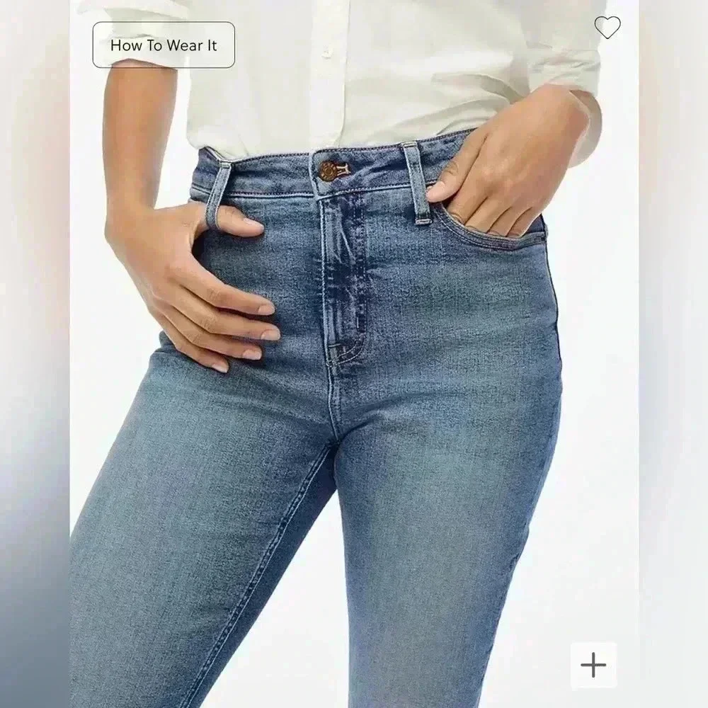 JCREW Tall curvy flare crop jean in all-day stretch - NWT